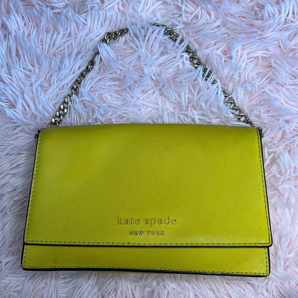 Bright yellow small Kate Spade purse